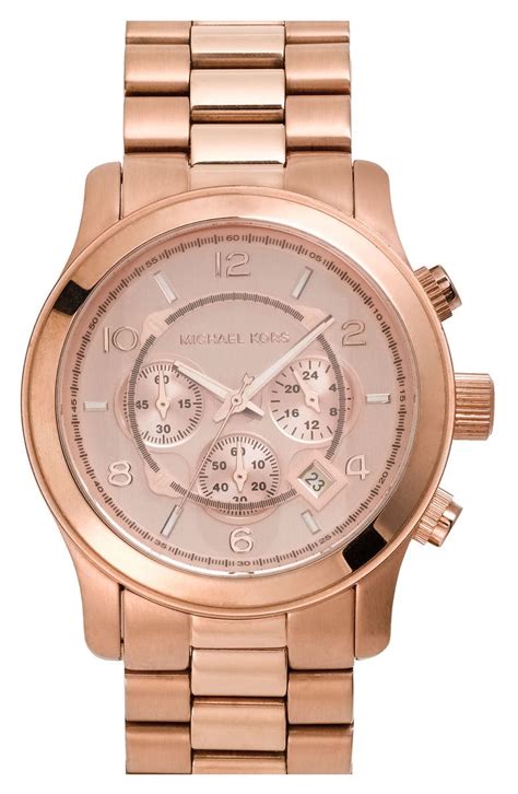 michael kors rose gold watch 45mm|rose gold watch with numbers.